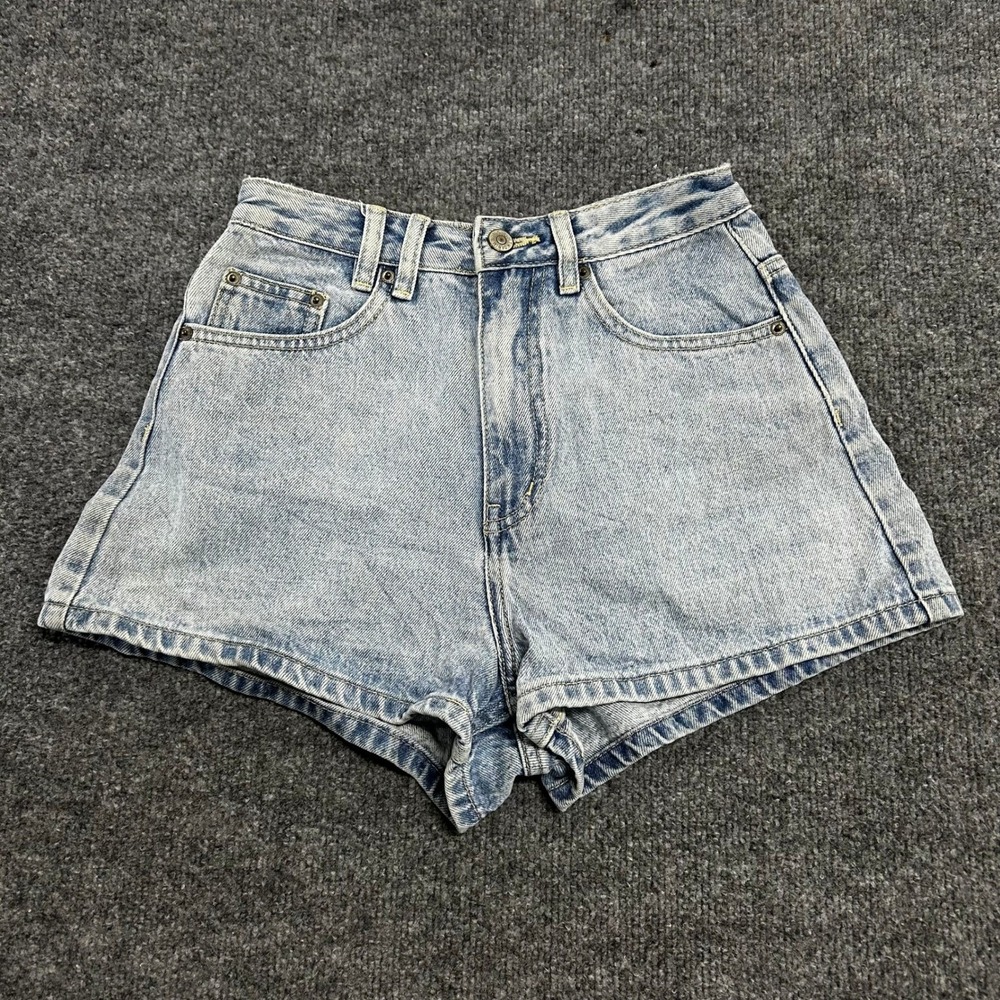 Insight Denim Shorts Womens Size 24 Light Wash Dylan Mom Short High Waisted